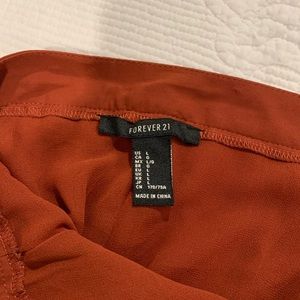 Forever21 burnt orange skirt